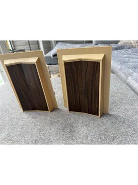 Vintage Pair Plastic Rogers Beige Bookend MCM Library Homeschool Minimalist